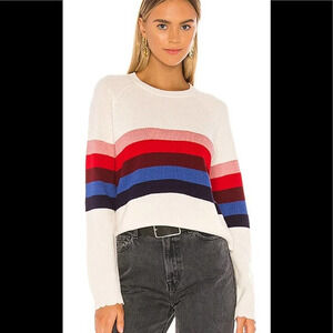 Sundry Multi-Color Striped Raglan Sweater Size Medium